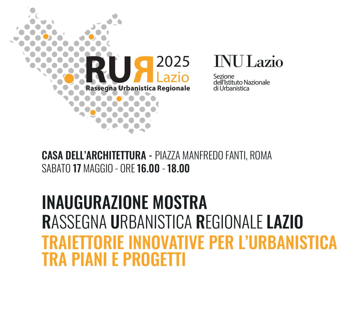 Mostra RUR Lazio, inaugurazione a Roma il 17 maggio inu.it/news/mostra-ru…
