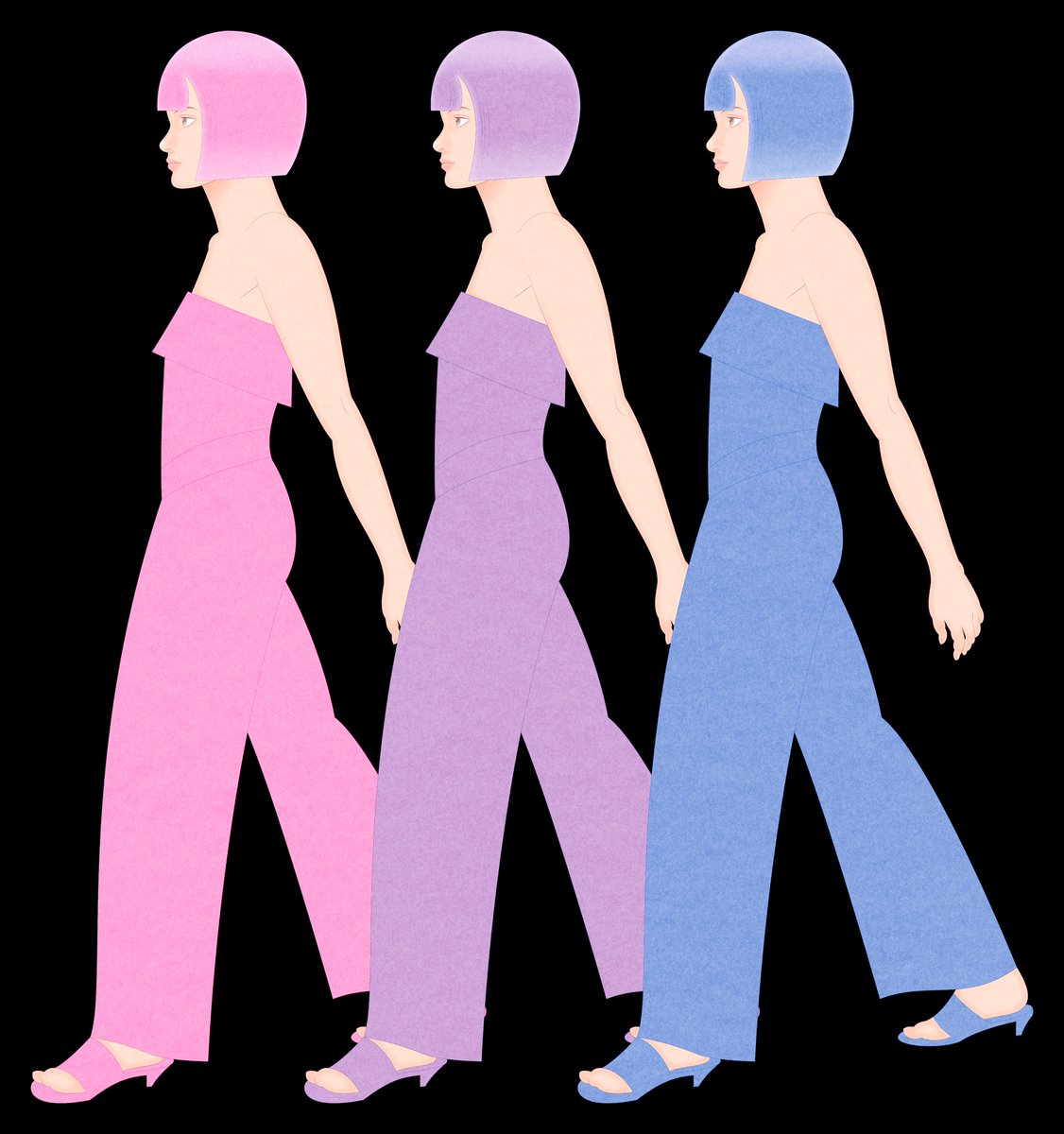 zaraの写真をトレースしてみる。#美少女イラスト #イラスト #女性 #ファッションイラスト