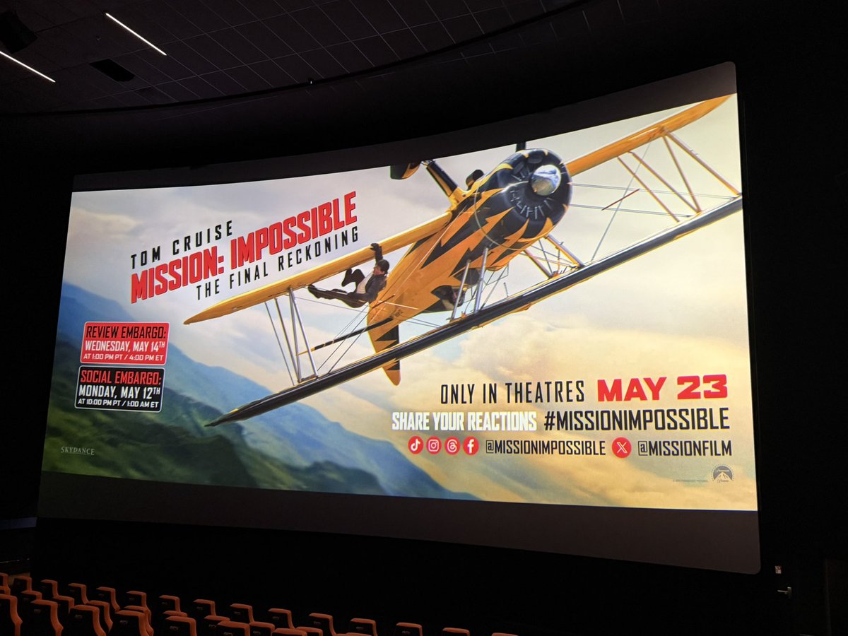 #MISSIONIMPOSSIBLE - THE FINAL RECKONING ties up loose ends of the franchise while also coming full circle on storylines I never imagined would be revisited. The wonderfully insane stunts are to be expected, but the film really hinges on the tension throughout. It’s a great time!