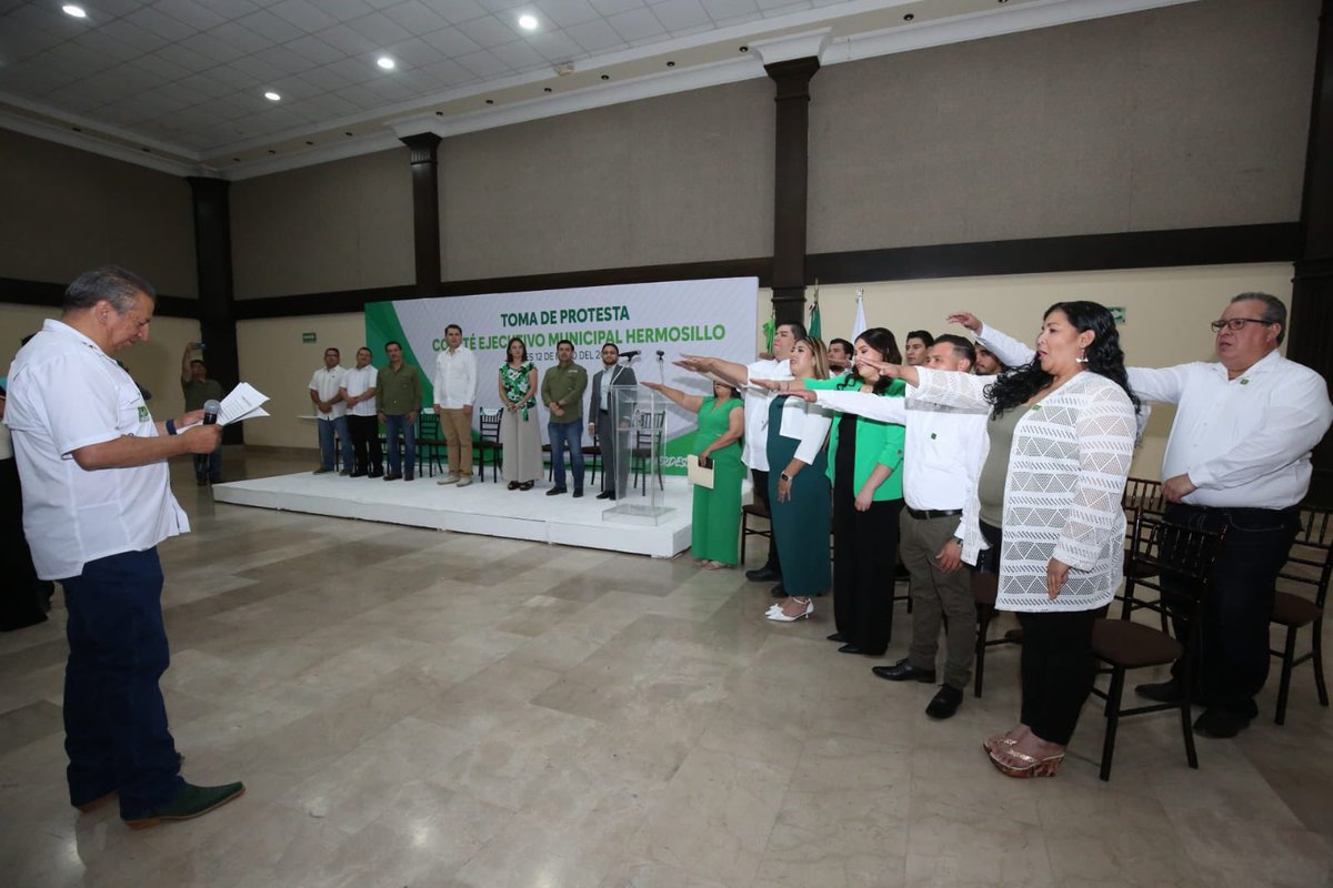 Felicidades al nuevo Comité del <a href="/partidoverdeson/">Partido Verde Sonora</a> en Hermosillo. Su compromiso fortalece la agenda verde dentro de la #CuartaTransformación que lidera en Sonora el gobernador <a href="/AlfonsoDurazo/">Alfonso Durazo</a>.
Es momento de sumar, proponer y transformar desde lo local.  #HermosilloVerde 💚