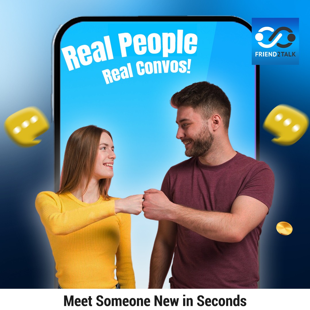  👥Real People, Real Conversations
 ⚡Meet Someone New in Seconds
 📞Voice &amp; Video Chats Anytime
 💬No Waiting, Just Real-Time Fun
 🌍Connect Globally, Talk Freely
 🔥Download Friend2Talk Now! bit.ly/4kQwUkq
#Friend2Talk #TalkAnywhere #ConnectOnTheGo #New