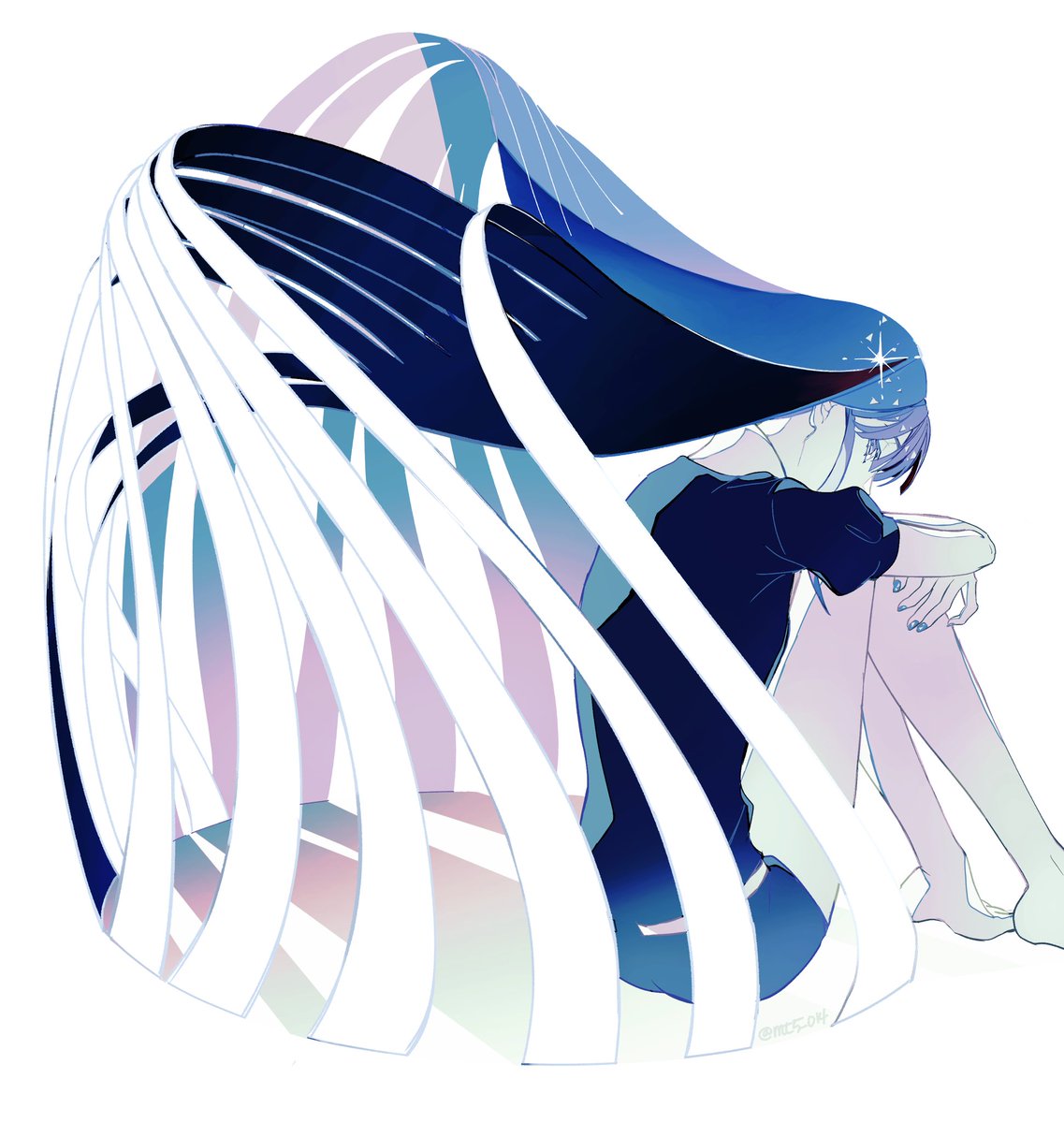 檻みたいになってる髪が好き