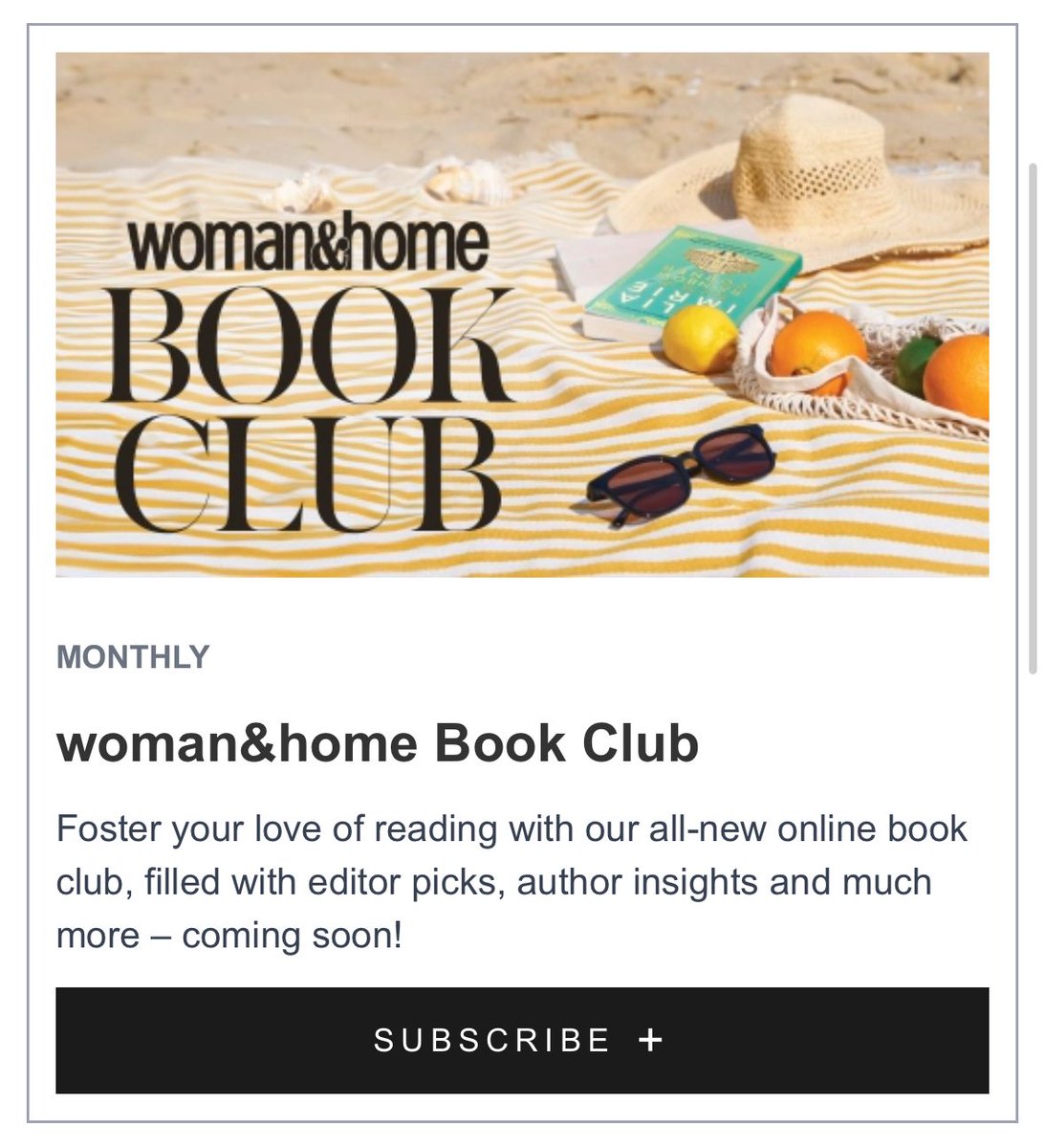 Exciting news - a Woman&amp;Home book newsletter is coming your way 🎉News, reviews and deals! Subscribe here and I’ll see you there! womanandhome.com/newsletter/