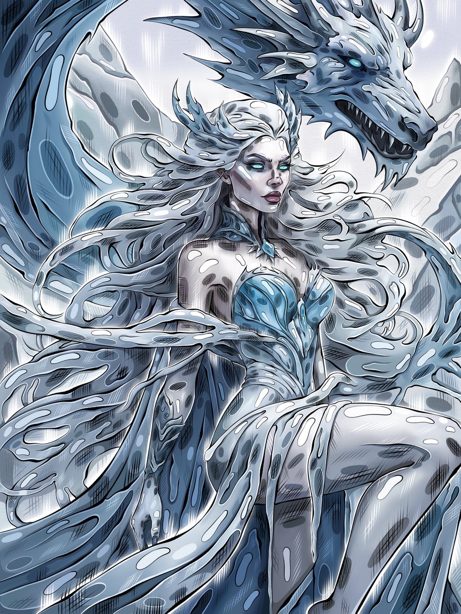 GM fam💙 #TEZOSTUESDAY 

NEW DROP on <a href="/SkurpySocial/">Skurpy</a> 
~~~~~~~~~~

SNOW QUEEN

A cold and ruthless creature shrouded in an icy mist. Every step of the queen leaves behind traces of ice, and no one can escape her gaze, full of abyss and fear.

❄️1/1 art 
❄️200 $XTZ 

DETAILS 💨