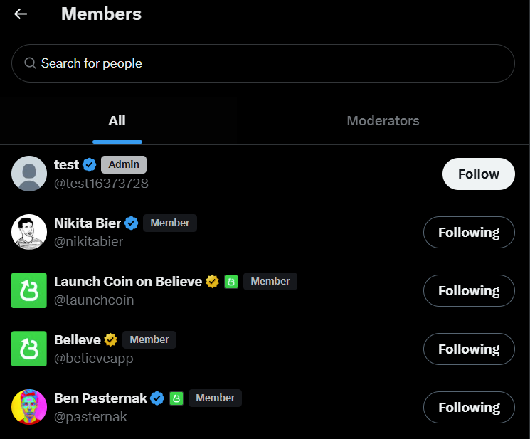 ashura's tweet photo. Looks like @launchcoin now supports launching via X Communities, the official Believe Community just launched their first coin (check the members to verify!) https://t.co/PKloJhxxaV