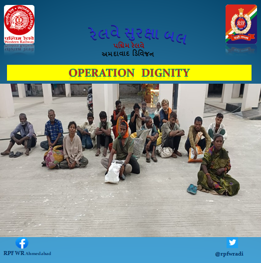 rpfwradi's tweet photo. #ઓપરેશનડીગ્નીટી  તારીખ 12  મે ૨૦૨૫ ના રોજ, RPF સ્ટાફ અમદાવાદ અને SUH કર્મચારિયો દ્વારા અમદાવાદ સ્ટેશન પરથી એકલવાઈ હાલત માં ફરતા 21 બેગરો  ને રેસ્ક્યૂ કરી, અમદાવાદ નગર નિગમ દ્વારા સંચાલિત શહરી બેગર  આશ્રય સ્થળ પર મોકલાવ્યા. 
@RPF_INDIA
@rpfwr1
@WesternRly
@drmadiwr https://t.co/AHRi09Rn1z