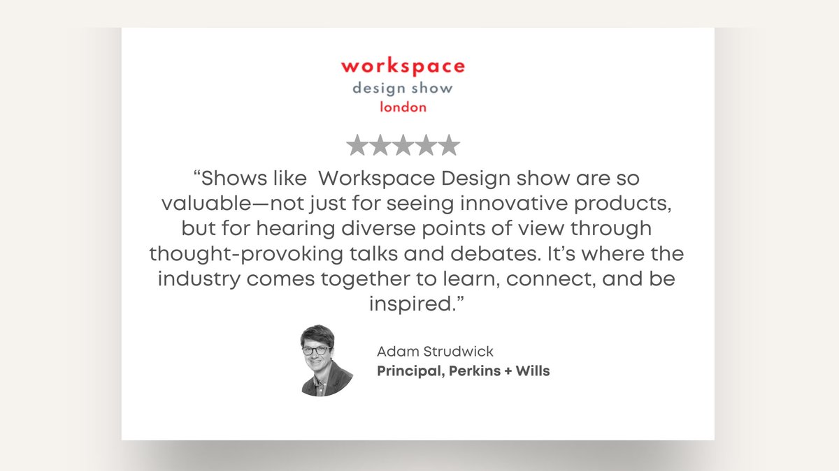 Workspace Design Show UK (@workspaceshowuk) on Twitter photo Adam Strudwick, Principal at <a href="/perkinswill/">Perkins&Will</a> London, joined a panel at #WorkplaceDesignShow to explore the balance between AI and sustainability. He highlighted the show’s diverse crowd, bold ideas, and the importance of mixing products with thought-provoking discussion. Adam Strudwick, Principal at <a href="/perkinswill/">Perkins&Will</a> London, joined a panel at #WorkplaceDesignShow to explore the balance between AI and sustainability. He highlighted the show’s diverse crowd, bold ideas, and the importance of mixing products with thought-provoking discussion.