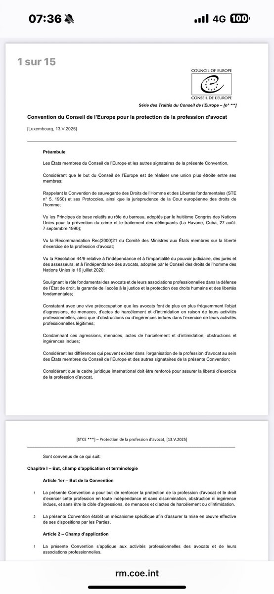 Aujourd’hui à Luxembourg signature par les Etats membres du Conseil de l’Europe de la Convention sur la protection de la profession d’avocat rm.coe.int/1680b4c6bf <a href="/CNBarreaux/">Conseil national des barreaux - les avocats</a> <a href="/Conf_Batonniers/">ConférenceBâtonniers</a> <a href="/Avocats_Paris/">Avocats de Paris</a> <a href="/CCBEinfo/">CCBE</a>