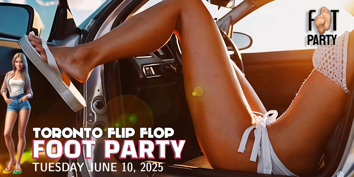 Toronto Foot Party – Summer Flip Flop Theme Night LOCATION: The X Club | 1625 Sismet Road, Mississauga, Ontario DATE: Tuesday, June 10th, 2025 TIME: 8:00PM - 1:00AM PURCHASE TICKETS HERE: famousfootfetishparty.com