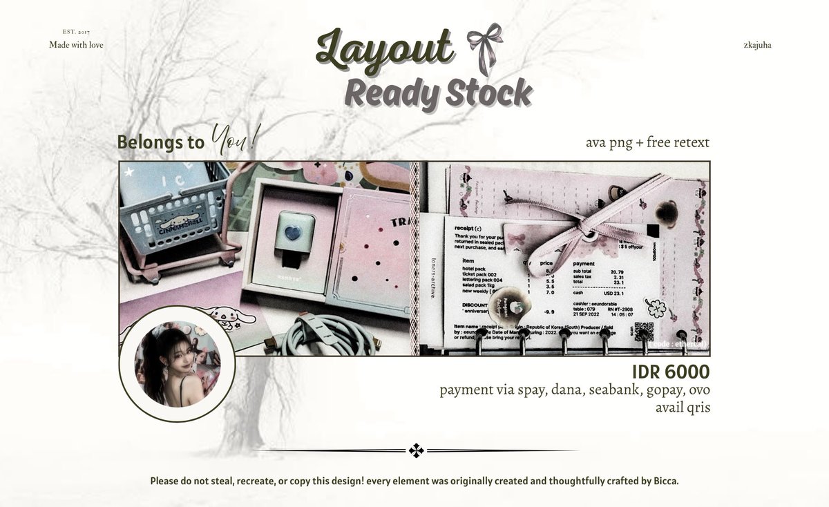 xwhine's tweet image. ㅤ
help repost, thank you! ׁ   ❤︎   ˖  

hi! i’ve a ready stock layout WONYOUNG/WONY new pict! for those who want it, you can DM me to take the layout! 💌 free retext, get ava png + jpg, price in pict 🤍

#zonauang #zonajajan  
  ㅤ