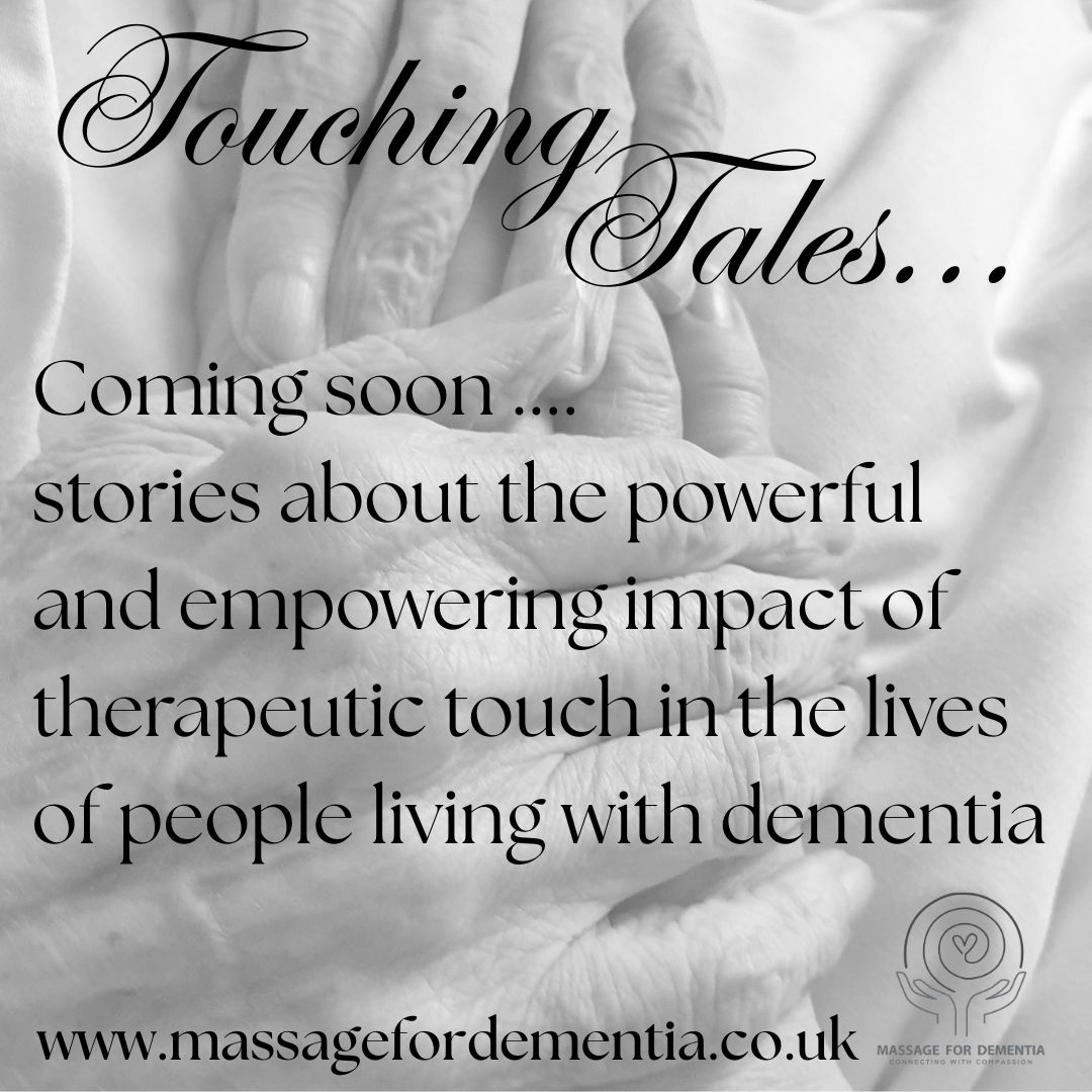 Touching Tales
As part of #DementiaActionWeek from Monday 19 May I'll be sharing some fascinating guest blogs &amp; a new series of Touching Tales - stories on the powerful &amp; empowering impact of touch for people living with #dementia
It'll be moving
#massage #connection #enable