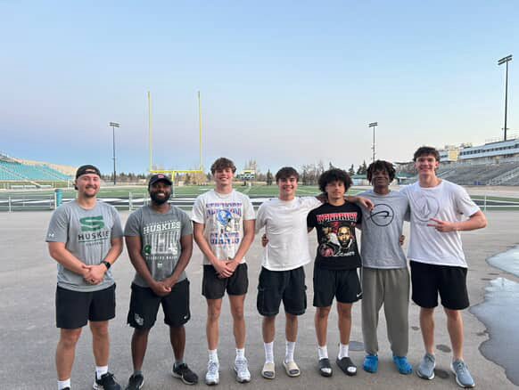 Thankyou <a href="/Coach_Nyhus/">Mason Nyhus</a> and <a href="/skhuskies/">Huskie Football</a> for having me for my first official visit I had an amazing time! Here’s a couple photos from the visit!