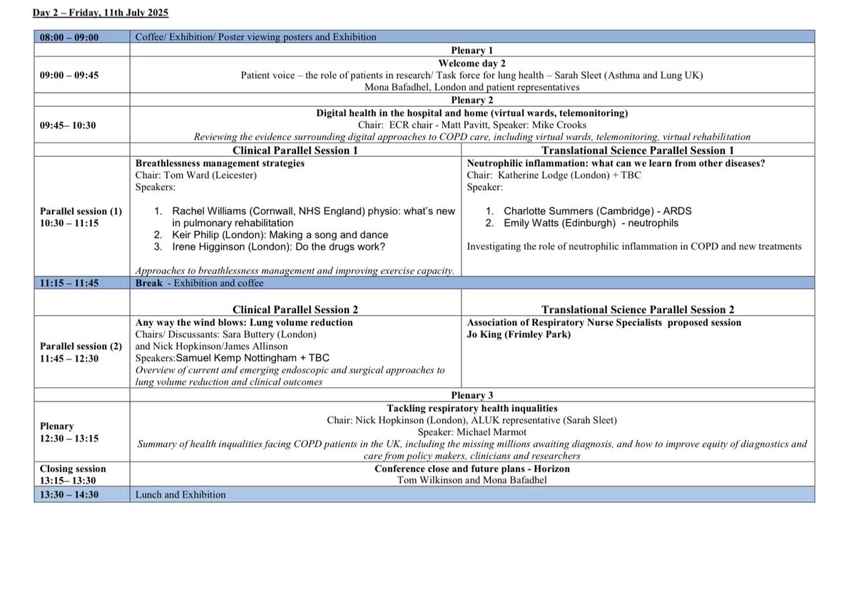 We have a very exciting Programme for #COPDUK. The Programme can be found at: 

copd-uk.com/program

#COPDUK2025