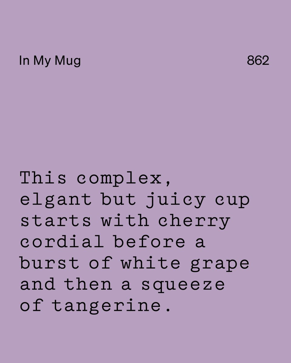 This week’s In My Mug: Pedro Flores’ Mosto Washed from Bolivia 🇧🇴
Cherry cordial, white grape, tangerine 🍒🍇🍊
Fermented in Mosto (juice from previous lots) for deeper, complex flavours.
Same producer, dry ferment lot coming soon in In My Mug👀