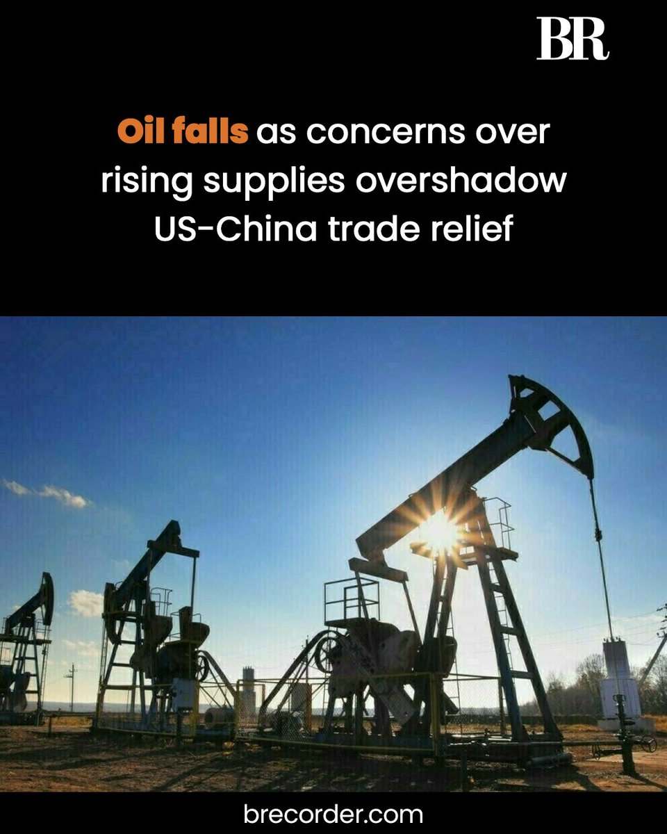peconomist_'s tweet image. Oil prices eased on Tuesday from a two-week high, weighed down by concerns about rising supplies, despite earlier optimism over the pause in the U.S.-China trade war after both countries temporarily cut tariffs.

#OPEC #OPECPlus #oilprices