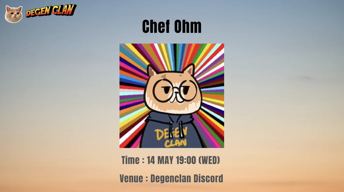 Degen Clan Community (@degenclancommu) on Twitter photo 🔥ใครอยากรู้เคล็ดลับการหาเหรียญ Meme ห้ามพลาดวันพุธนี้ที่ Degenclan Discord 🔥
วันที่ 14 May (วันพุธนี้) เวลา 1 ทุ่ม 🧑🍳เชฟ
<a href="/ohmprovement/">Ohmprovement</a> จะมาแชร์วิธีหาเหรียญ Meme ที่ดี และ น่าสนใจอย่างไร ฉบับเชฟโอม เพื่อนๆคนไหนว่างๆแล้วอยากได้เทคนิคดูการดูเหรียญว่าเหรียญไหนมีโอกาสจะปัง 🔥ใครอยากรู้เคล็ดลับการหาเหรียญ Meme ห้ามพลาดวันพุธนี้ที่ Degenclan Discord 🔥
วันที่ 14 May (วันพุธนี้) เวลา 1 ทุ่ม 🧑🍳เชฟ
<a href="/ohmprovement/">Ohmprovement</a> จะมาแชร์วิธีหาเหรียญ Meme ที่ดี และ น่าสนใจอย่างไร ฉบับเชฟโอม เพื่อนๆคนไหนว่างๆแล้วอยากได้เทคนิคดูการดูเหรียญว่าเหรียญไหนมีโอกาสจะปัง