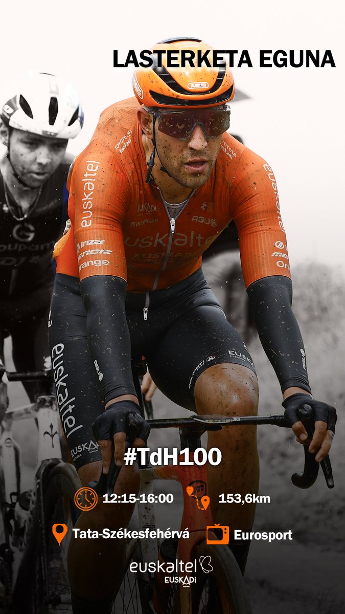 #4JDD 

⏰🏳️ 12h00
🚴‍♂️ 172,7km
⏰🏁 16h34
🚩 Sainte Catherine-Amiens

📺 France TV + Eurosport

#TdH100

⏰🏳️ 12h15
🚴‍♂️ 153,6km
⏰🏁 16h00
🚩Tata-Székesfehérvá

📺 Eurosport

#EuskaltelEuskadi