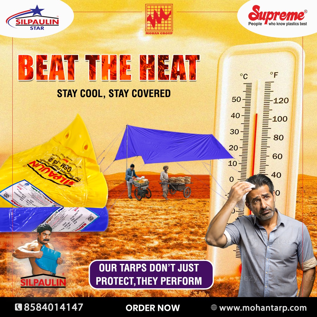 "Beat the heatwave with the unbeatable protection of Silpaulin Tarpaulin!" 🔥🛡️
#silpaulin #silpaulincovers #tarpaulin #plastictarpaulin #tarpaulinsheet