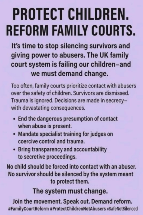 SheraFamily's tweet photo. It is time to end the silence in #familycourt. #ReformFamilyCourt #ProtectChildrenNotAbusers
@DrProudman reports having NEVER witnessed a judge in #familycourt find that a child has been sexually abused. CSA false reports are extremely rare, so something is going deeply wrong π https://t.co/ALgk12iWbh