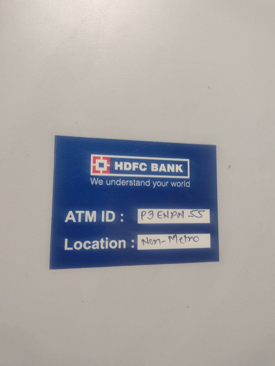 JitRane's tweet photo. Hello 
@HDFC_Bank
 , at dattawadi mashoba chowk atm of yours, some one left his/her atm card inside atm machine and it's causing inconvenience to others. Please send your representative to resolve the issue. I am sharing with you the details of your ATM ID &amp; loction in image. https://t.co/7qDcWvQjpA