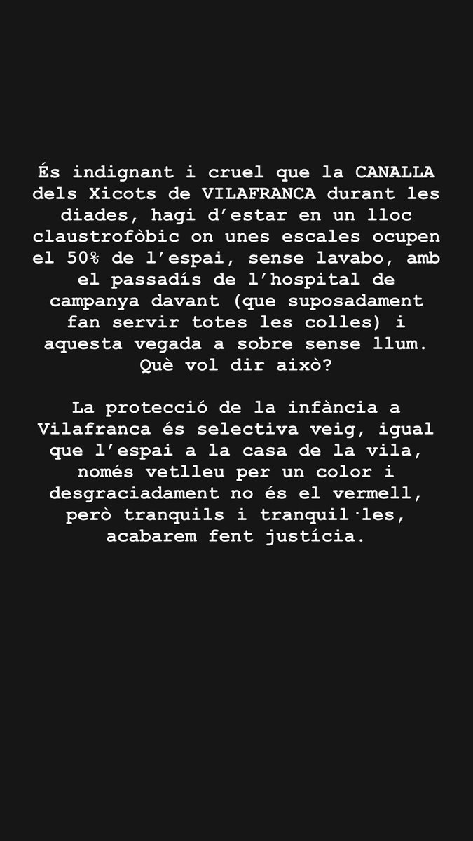 niitacv's tweet photo. @VilafrancaAj volem solucions dignes!
@Xicots 
#castells https://t.co/2M8FAhrMWt
