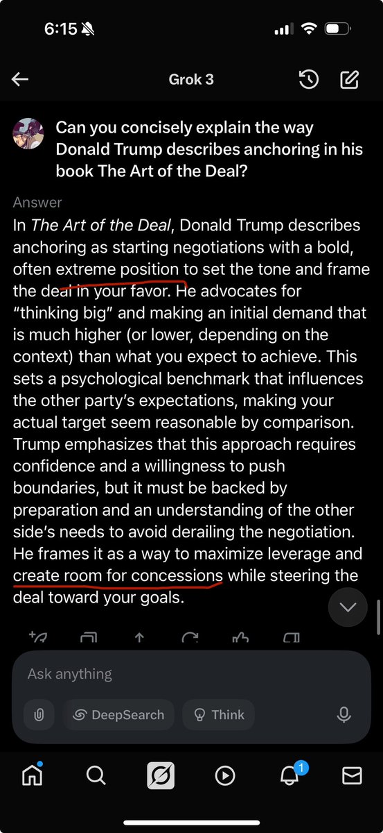 For those who think Trump back tracked, lost his nerve, or caved.

This strategy is in his book.