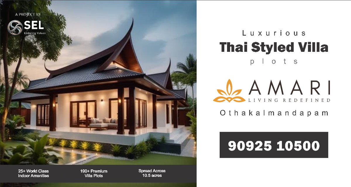 simplicitycbe's tweet image. Want to own Thai-styled Luxurious Villas near Othakkalmandapam with 25 premium amenities? Contact 90925-10500

#AmariVillas #VillaPlots #Othakalmadapam #LuxuryLiving #ThaiThemedVillas #DreamHome #WellnessLiving #StayFit #worklifebalance #coimbatore #sel #selpropertydevelopers