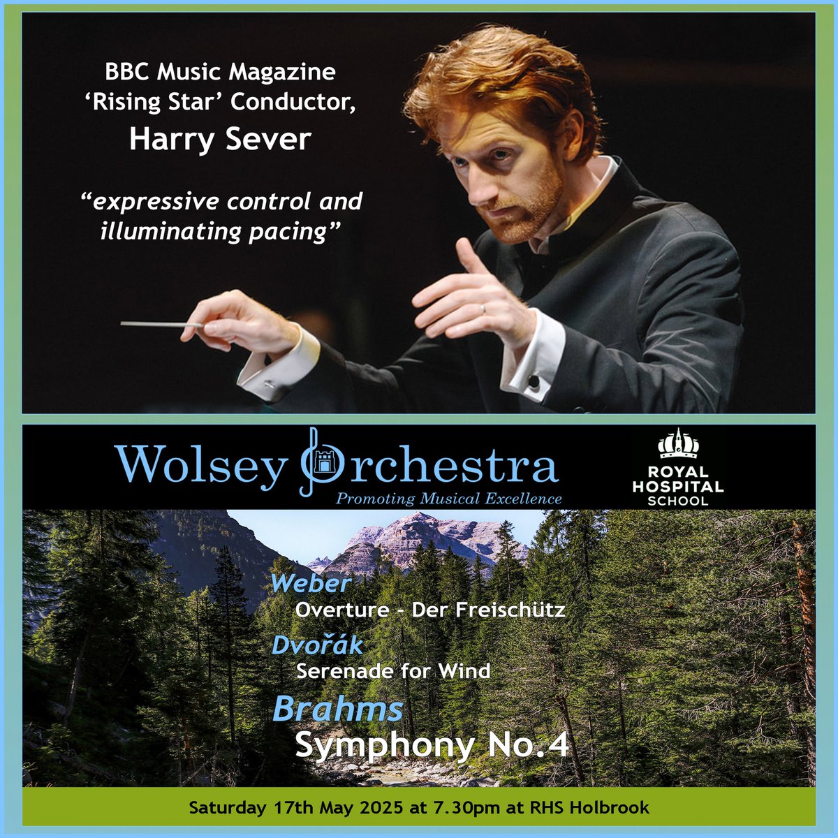 Wolsey Orchestra (@wolseyorch72) on Twitter photo This season, our musicians have been delighted to work with BBC Music Magazine Rising Star conductor, ⭐️#HarrySever⭐️. We're looking forward to performing for you on Saturday 17 May 2025, at <a href="/RHSSuffolk/">Royal Hospital School</a> 🎶
🎟 bit.ly/WolseyTicketsM… This season, our musicians have been delighted to work with BBC Music Magazine Rising Star conductor, ⭐️#HarrySever⭐️. We're looking forward to performing for you on Saturday 17 May 2025, at <a href="/RHSSuffolk/">Royal Hospital School</a> 🎶
🎟 bit.ly/WolseyTicketsM…