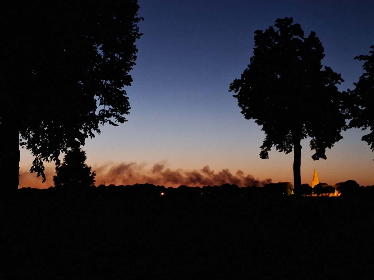 Grote brand bij Hempflax in Oude Pekela