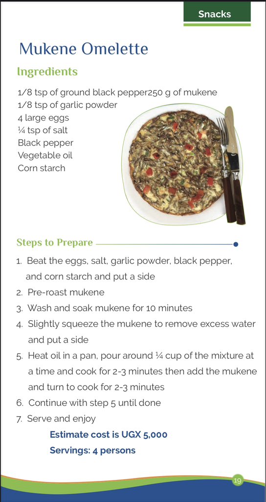 Ever underestimated the power of small fish? 🤔 Get ready for a daily dose of deliciousness!. I'll be posting one small fish recipe each day to showcase their incredible flavor and nutritional value.

Let’s start with Mukene Omelette.
Courtesy: <a href="/Jefitre1/">Dr. Jackson Efitre</a>