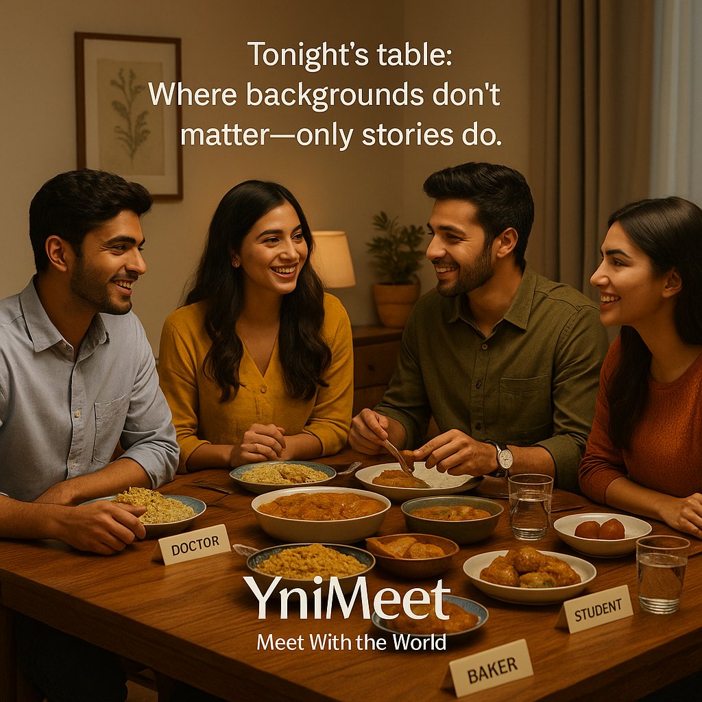 LetsYniMeet's tweet photo. Tonight’s table: Where backgrounds don’t matter—only stories do.
From a doctor’s daily grind to a baker’s sunrise hustle, each seat holds a new perspective. At YniMeet, we’re starting something beautiful—conversations that cross professions, cultures, and cuisines.

#YniMeet https://t.co/2iZ2Tw7w9i