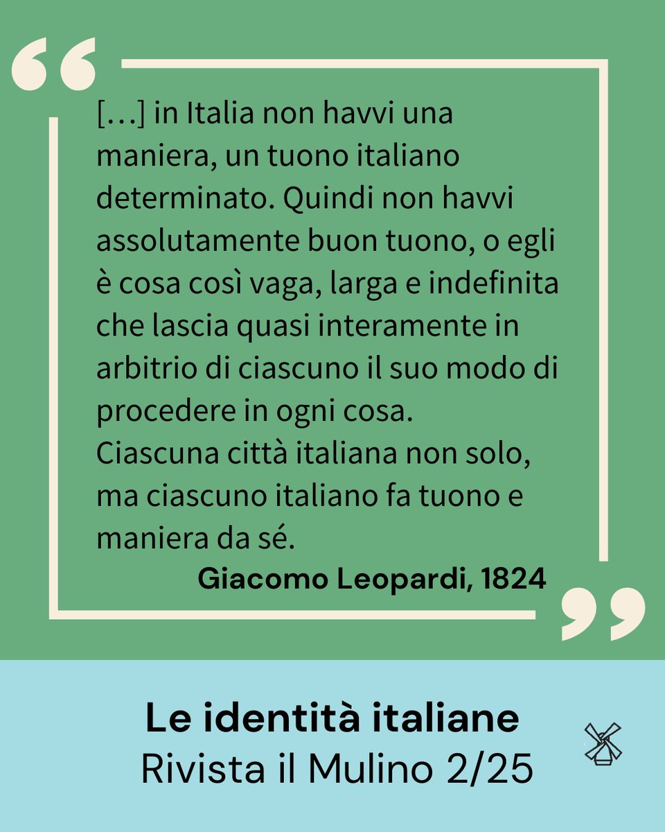 Rivista il Mulino (@rivistailmulino) on Twitter photo “Le identità italiane”, il nuovo numero della rivista, esce venerdì 30 maggio.
<a href="/edizionimulino/">Edizioni del Mulino</a> “Le identità italiane”, il nuovo numero della rivista, esce venerdì 30 maggio.
<a href="/edizionimulino/">Edizioni del Mulino</a>
