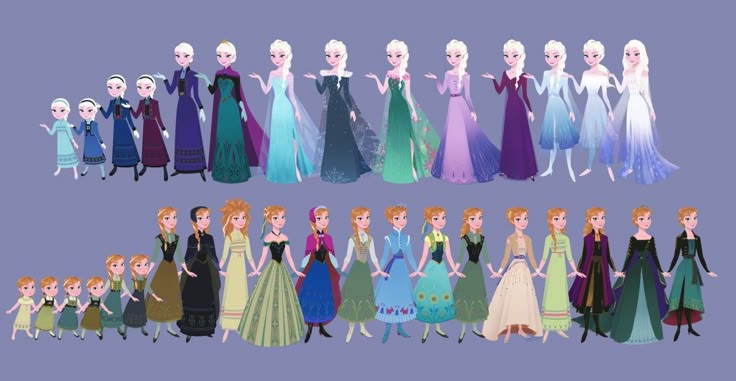 Elsaicered's tweet photo. エルサとアナのデザインすべて #frozen #elsa #anna #frozen2 https://t.co/frmkFzoR7g