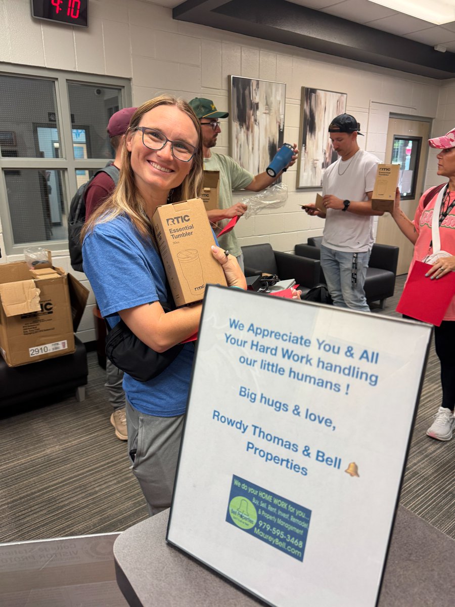 A HUGE thank you to Bell Properties for their generosity in giving our AMCMS staff custom RTIC cups. These cups are more than a stylish way to stay hydrated—they're a reminder that our community sees &amp; appreciates everything our educators do to support our Bobcats every day.
