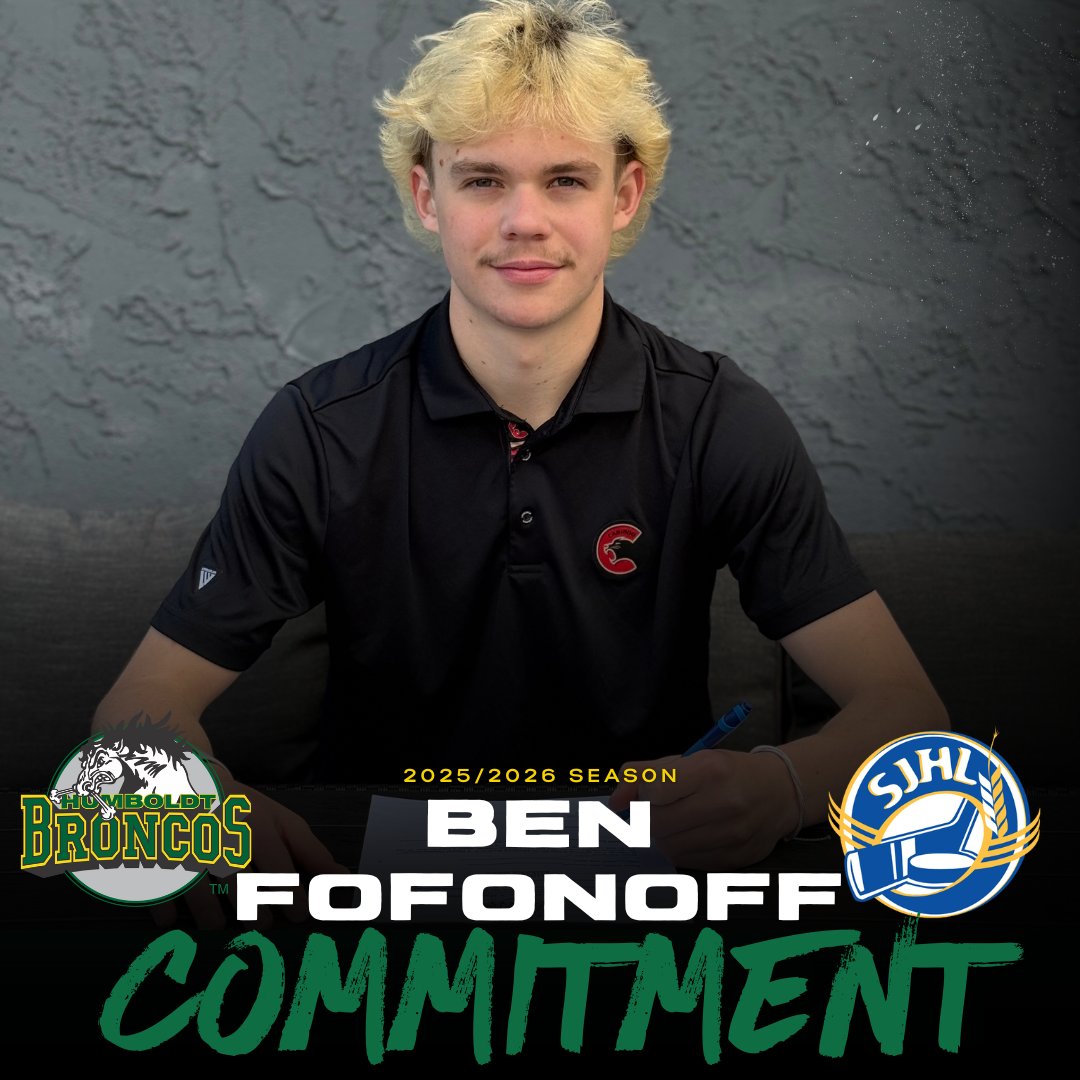HumboldtBroncos's tweet photo. π¨#TeamTransaction sponsored by @CityofHumboldt_
The Humboldt Broncos are proud to announce the commitment of 2007-born defensemen Ben Fofonoff for the 2025-26 season.
The Humboldt Broncos and the City of Humboldt would like to welcome Ben and his family to the organization and community.
πRead all about it here π
https://t.co/eQ01Xx7PWb