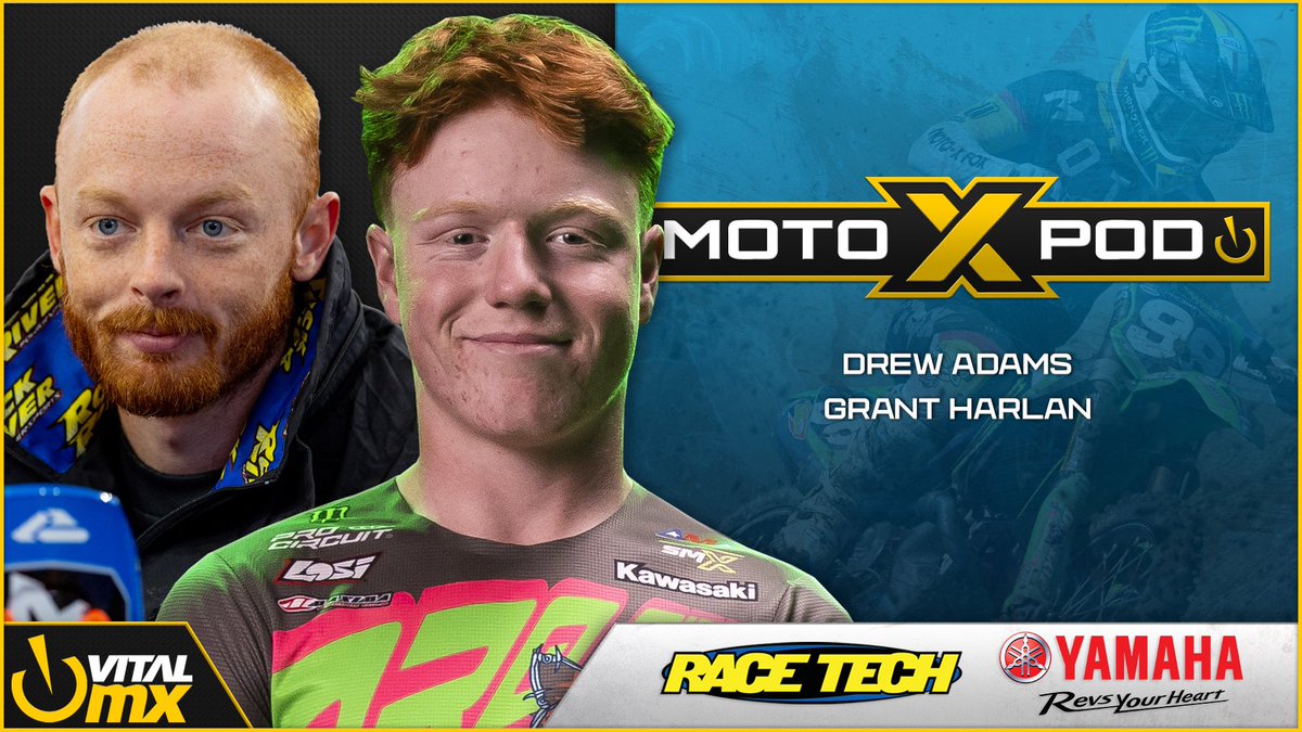 MOTOXP0D's tweet image. Tonight we have Drew Adams & @HarlanGrant live at 430Pac/730Eastern on the Vitalmx YouTube channel. Thnx @racetechsuspen @YamahaRacingcom
@xbrandgoggles @fxrmoto @guts_racing_inc @Evanscooling @proxracingparts @tboltusa @etsracingfuels
