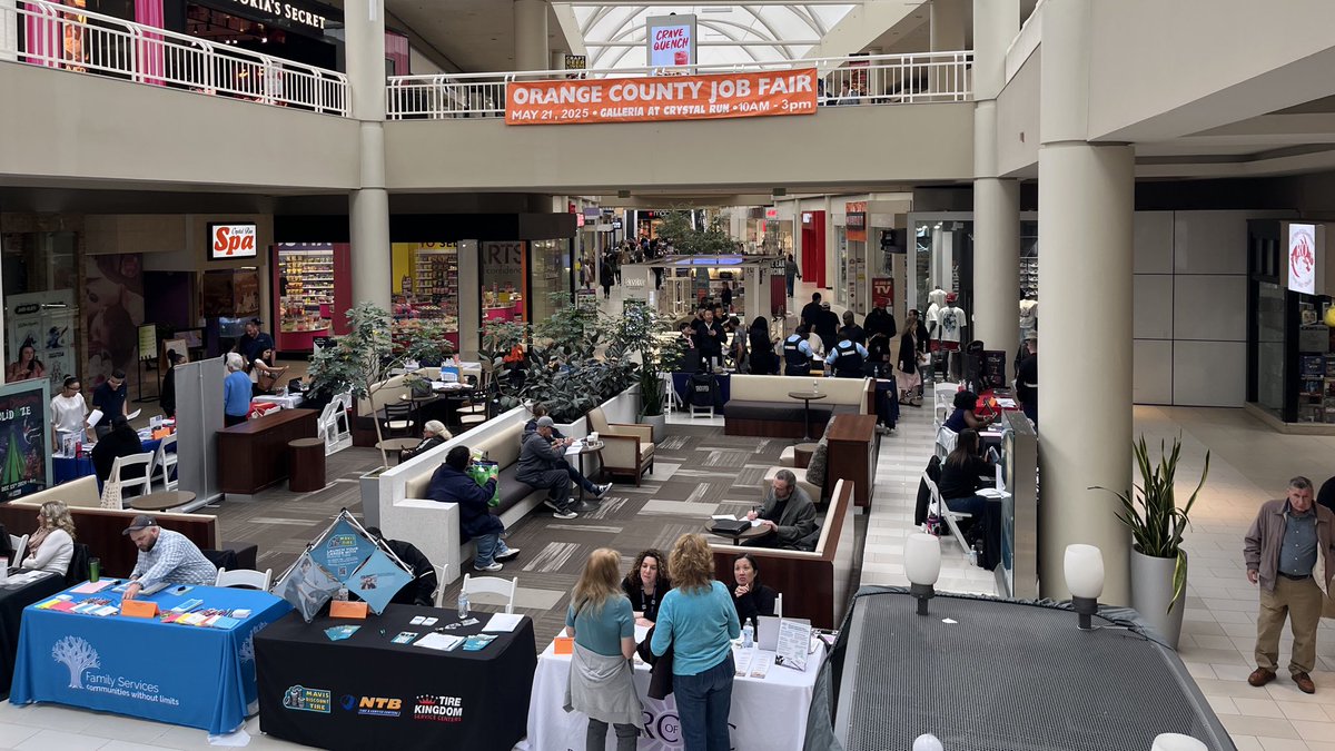 Over 100 employers packed the Galleria at Crystal Run in Middletown for the Spring Job Fair, hosted by Employment and Training!

On-the-spot interviews and real opportunities.

Missed it? Don’t worry — more chances to level up are coming.

#JobFair #orangecountygovny
