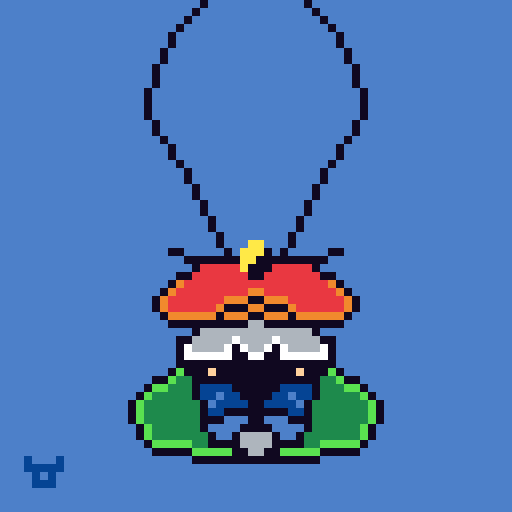 SquichyBird's tweet photo. Day 86 | Long Time no See! @Pixel_Dailies 👀  
#pixelart #ドット絵 #pixel_dailies #charm https://t.co/mk5dKSF6NN