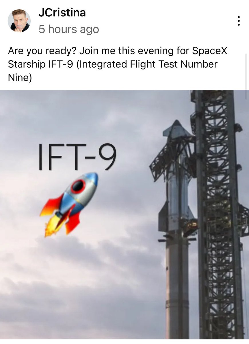 FabiolaMUArtist's tweet photo. @elonmusk Live 6pm Est Coverage IFT-9
YouTube Channel @ JCristina https://t.co/BSJoJg1doo