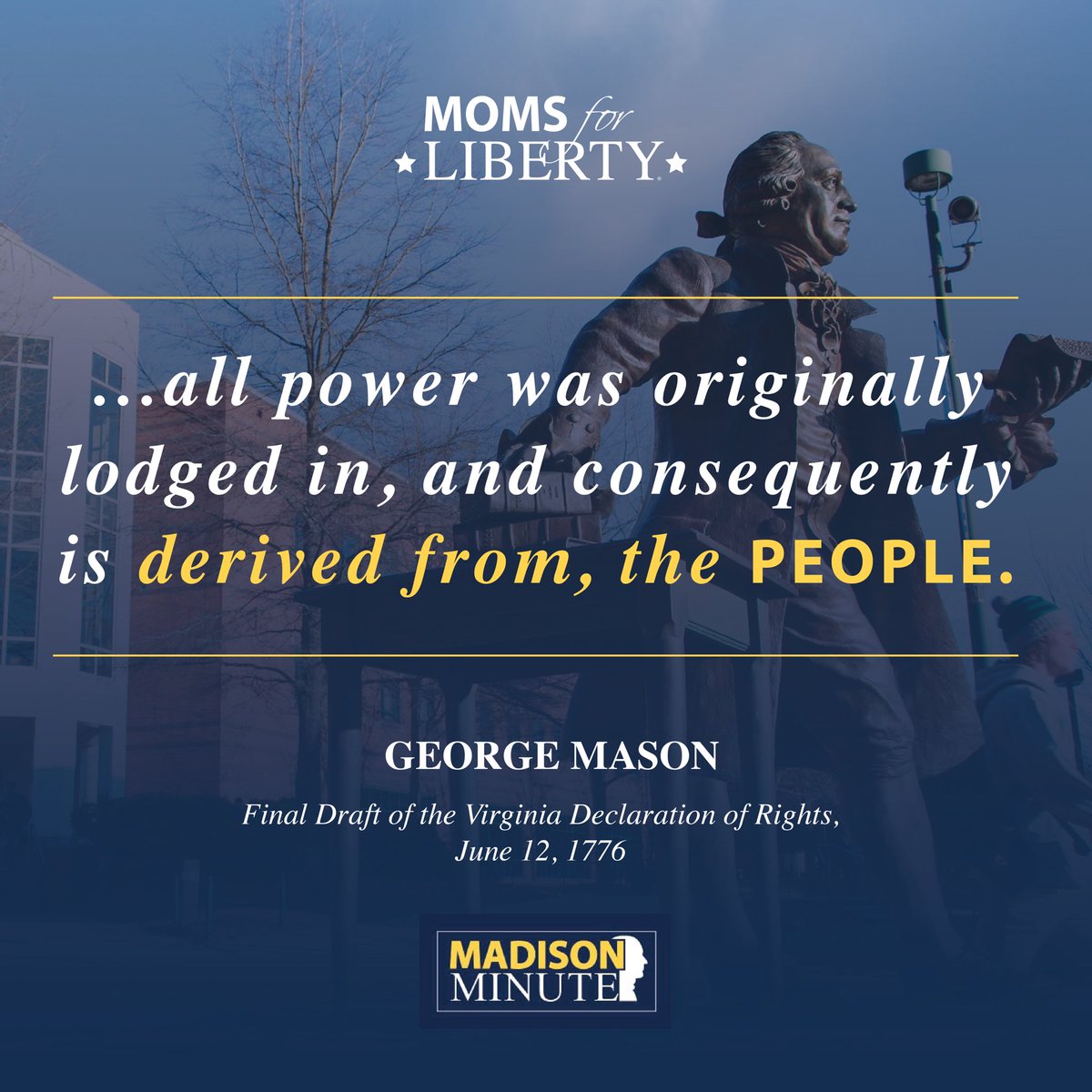 Moms4Liberty's tweet photo. 🇺🇸 We The People.
🗽 We The Parents.
#madisonminute #moms4liberty https://t.co/pXeJZIKJNs