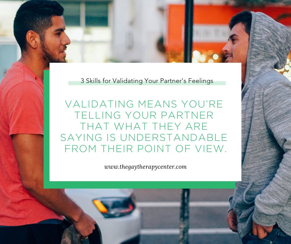 If you’re having trouble understanding your partner’s perspective, it’s also helpful to ask for more information, like “Can you tell me more about…” in a way that’s inviting, instead of “I don’t understand what you mean.” thegaytherapycenter.com/adam-d-blum-mf…