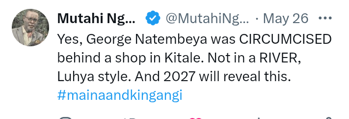 geoogwang6's tweet photo. HOW DARE Prof ngunyi ,you asked where Our future president was circumcised
#Juja MP George Kiomburi
Γti behind the shop and not in the RIVER
#Netembeya
#Babu OWINO
#Gen z
#InWantam
#JeTutam
#KaribuHomaBay
#Tanzania MP
#Shipoto https://t.co/0zrpTRfsxd