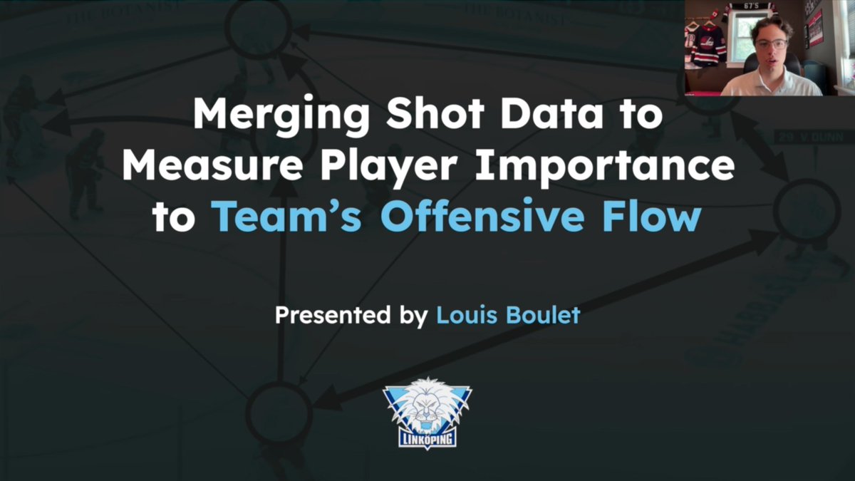 x - Louis Boulet (@louis_boulet_) on Twitter photo Excited to announce that next week I’ll be presenting at the Linköping Hockey Analytics Conference!
I’ll be covering my work blending shot data to evaluate offensive flow and player roles in passing systems 🏒
Here is this year’s <a href="/linhacevent/">LINHAC-conference</a> program: ida.liu.se/research/sport… Excited to announce that next week I’ll be presenting at the Linköping Hockey Analytics Conference!
I’ll be covering my work blending shot data to evaluate offensive flow and player roles in passing systems 🏒
Here is this year’s <a href="/linhacevent/">LINHAC-conference</a> program: ida.liu.se/research/sport…