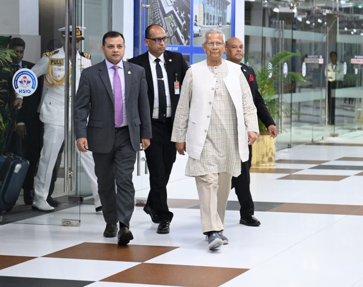 ChiefAdviserGoB's tweet photo. Chief Adviser Professor Muhammad Yunus departed for Japan at 2:10am on Wednesday. https://t.co/U6wlnT9UeX