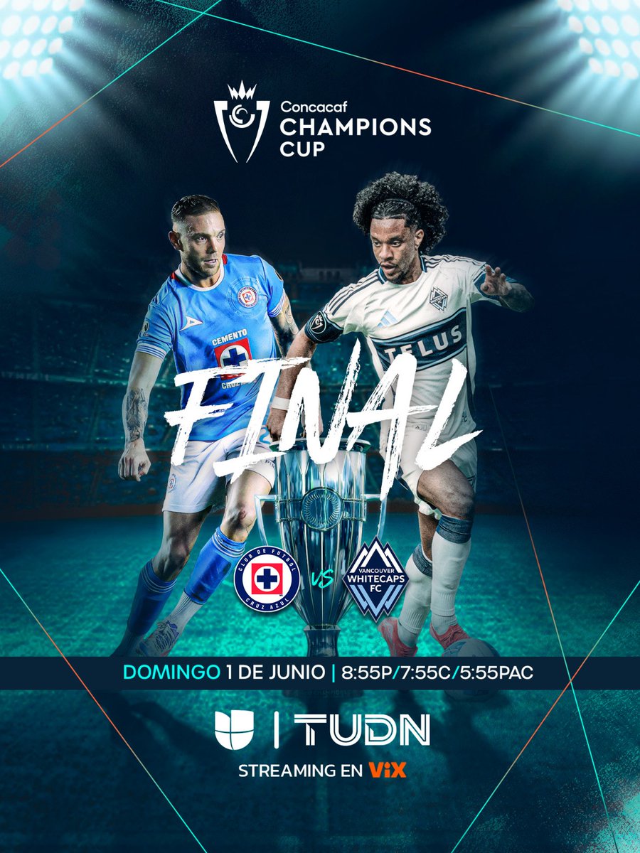 Mañana tenemos otra Final soñada #PorLaGloriaEnConcacaf 🤜🏆🤛

🚂<a href="/CruzAzul/">CRUZ AZUL</a> quiere ser el máximo ganador del torneo, pero frente a ellos tendrán a los <a href="/WhitecapsFC/">Vancouver Whitecaps FC</a> y su magia ⚔️

Por <a href="/Univision/">Univision</a>, <a href="/TUDNUSA/">TUDN USA</a> y en streaming por <a href="/VIX/">ViX</a> 📲bit.ly/3ykBGmd