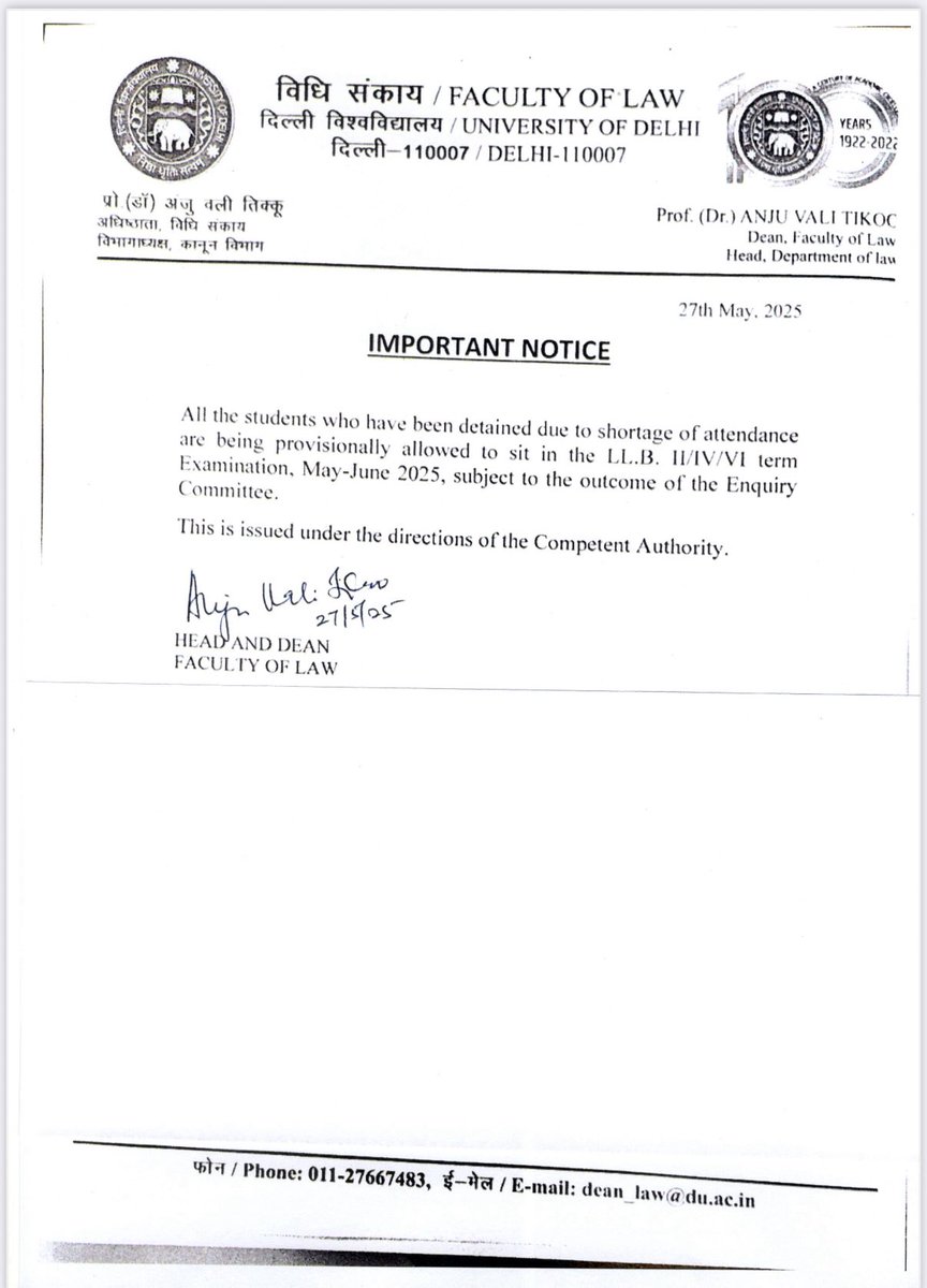 Prioritising reel activism and personal gains over student representation is shameful. DUSU President having smooth exams with 48% attendance and 300 students getting mass detained? ABVP led DUSU won’t let this dictatorship sow its seeds in DU. Exams for all!

<a href="/ABVPDelhi/">ABVP Delhi</a> #du