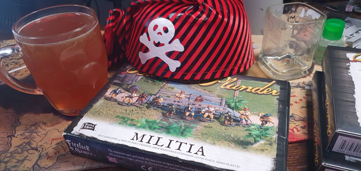 Preparing for the Summer of Plunder from <a href="/FirelockGames/">Firelock Games</a> with some model building and a pint of real grog. Yahar!