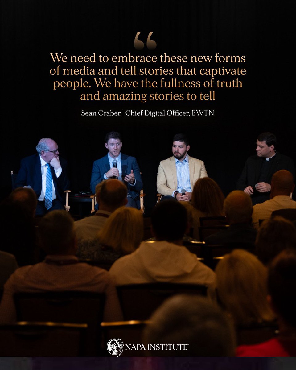 NapaInstitute's tweet image. The digital world is a new mission field. Through new media, the Church can teach, reach, and lead souls to encounter Christ and embrace the truth of the magisterium.