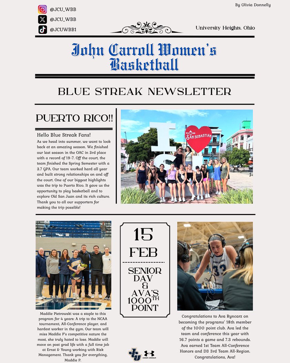 JCU_WBB's tweet image. Recap of our 24-25 season! ⚡️⚡️