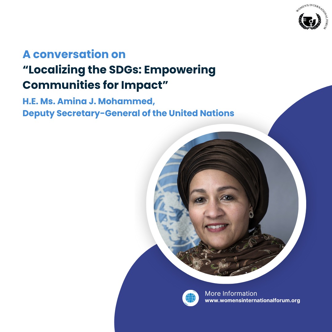 This season at WIF has been one of connection, learning &amp; purpose. We’re closing the year on a powerful note &amp; are honored to welcome H.E. <a href="/AminaJMohammed/">Amina J Mohammed</a>,  UN Deputy Secretary-General, for our June event on “Localizing the SDGs: Empowering Communities for Impact.” #WIFJUNE2025